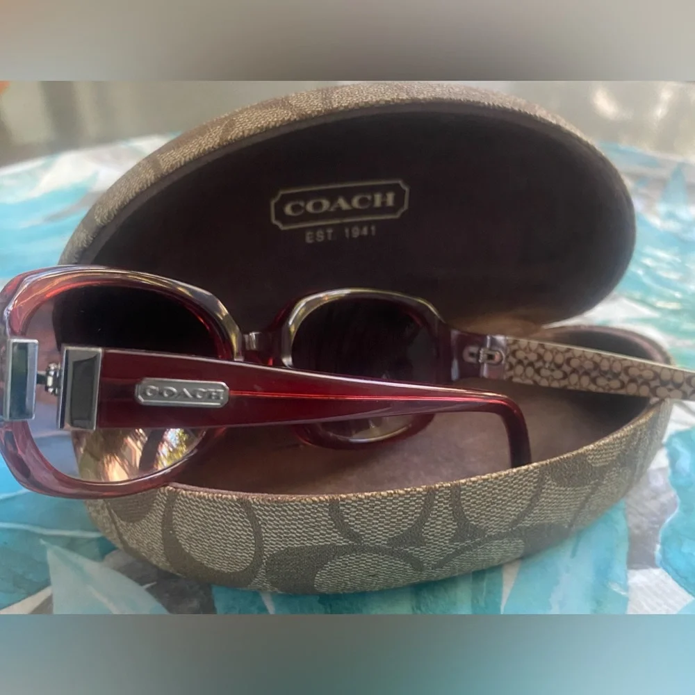 Coach Jackie S420 Burgundy Sunglasses | Vintage - Picture 3 of 7